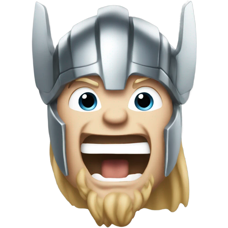thor shouting happy emoji