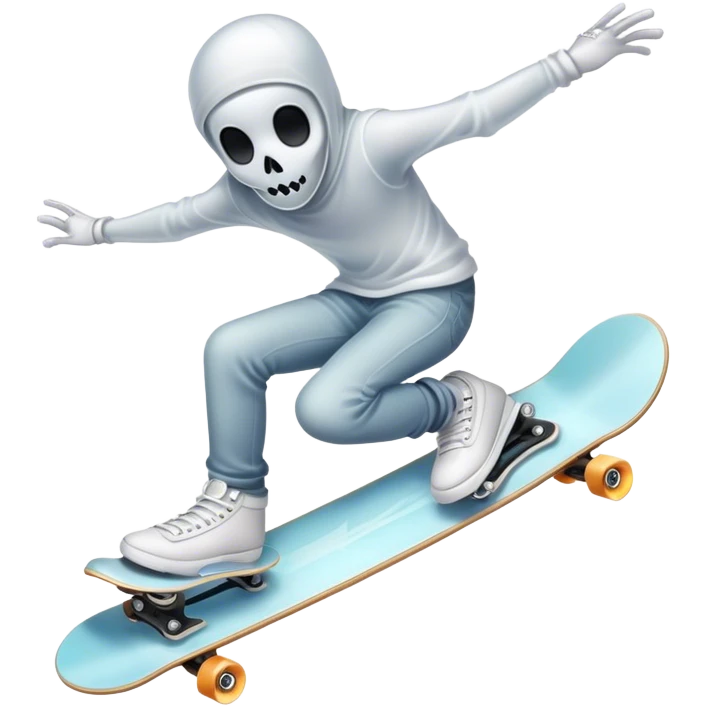  ghost skater boi ghost sk8 boarding emoji