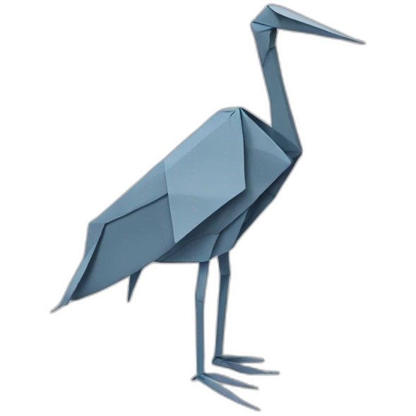 Origami grue oiseau emoji