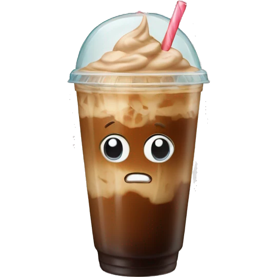 iced coffee with a bow emoji