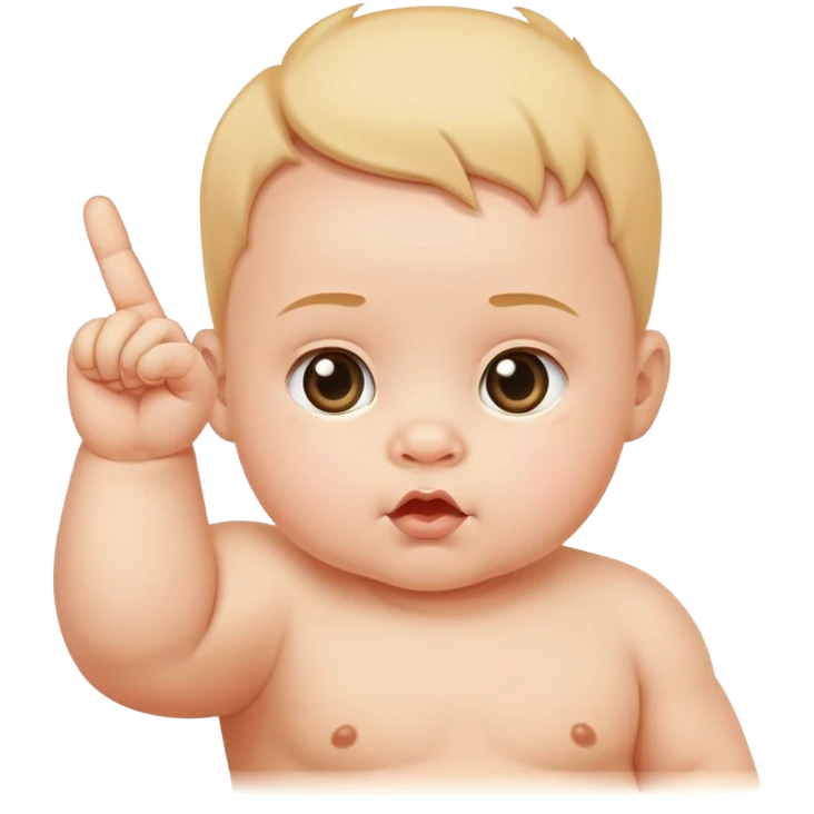 Baby doing the middle finger emoji