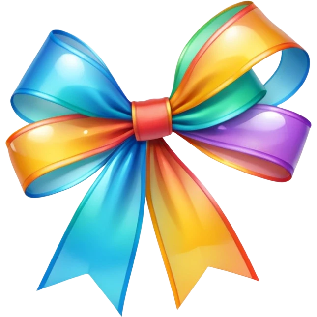 whith cute ribben like ios emoji