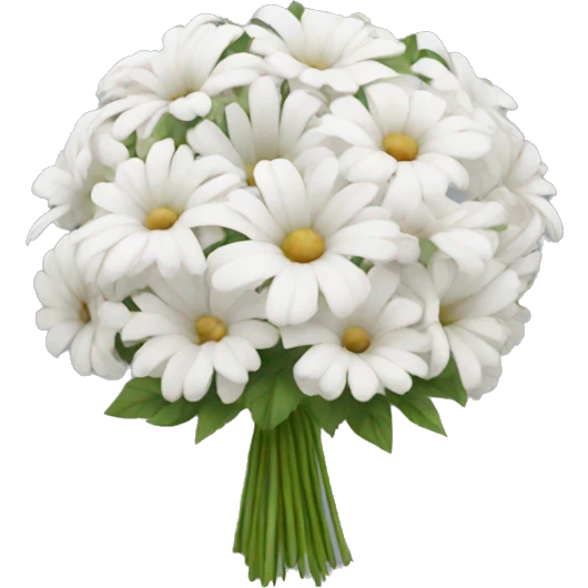a white bouquet emoji