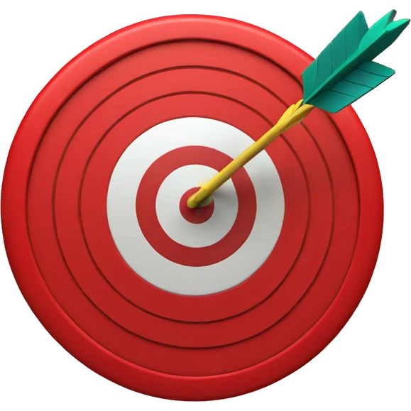 Red 3d Target with arrow emoji