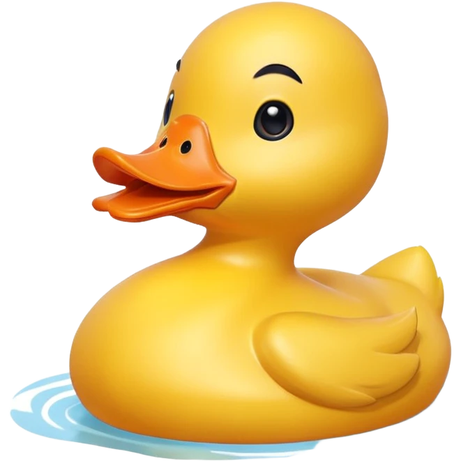 A duck wearing a rubber duck floaty emoji