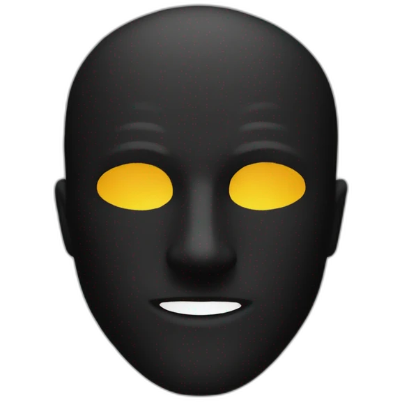 Duo man black mask emoji