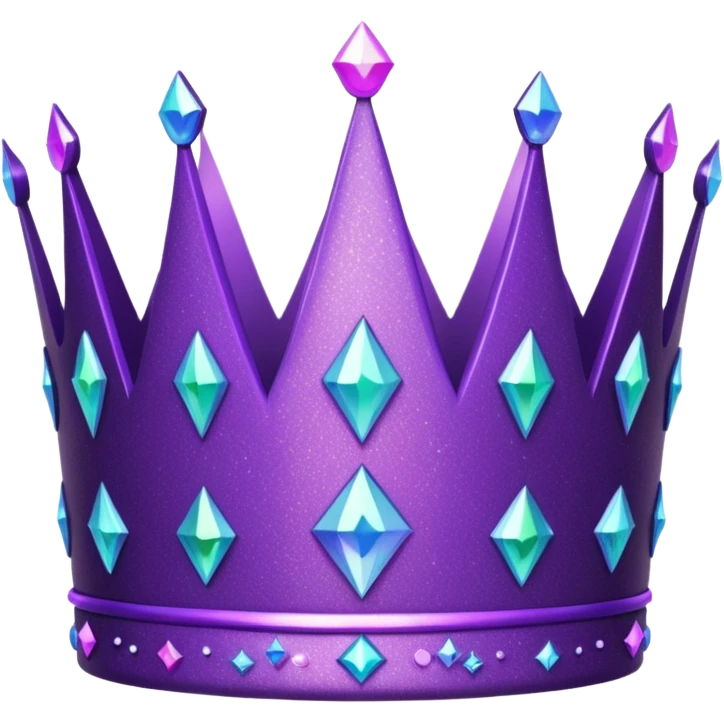 Purple Glitter Crown emoji