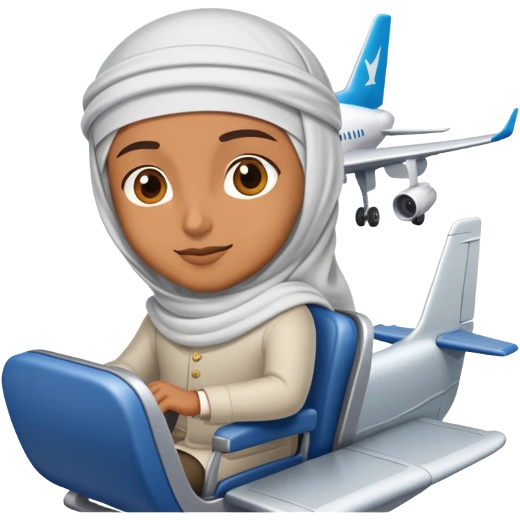 muslim riding a plane emoji