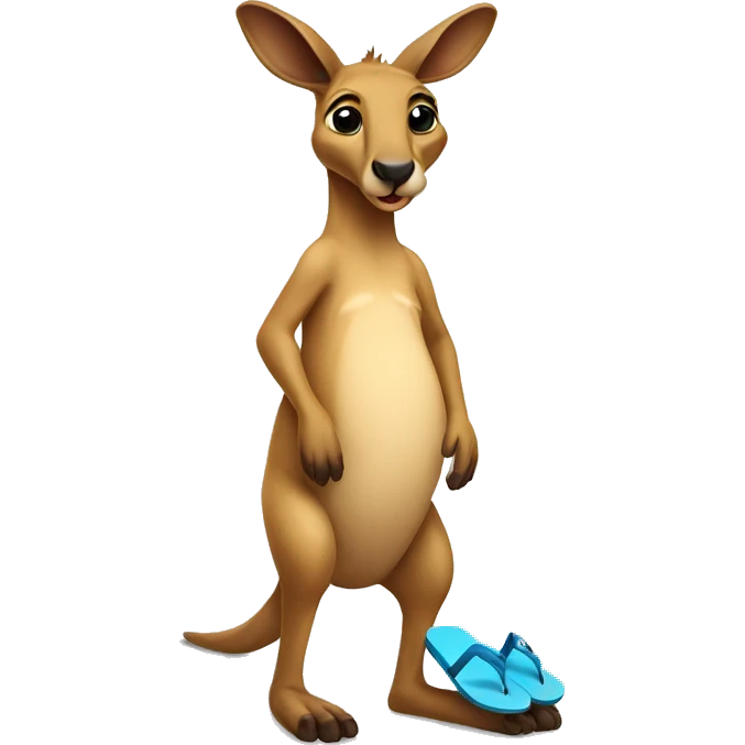 kangaroo wearing flip flops emoji