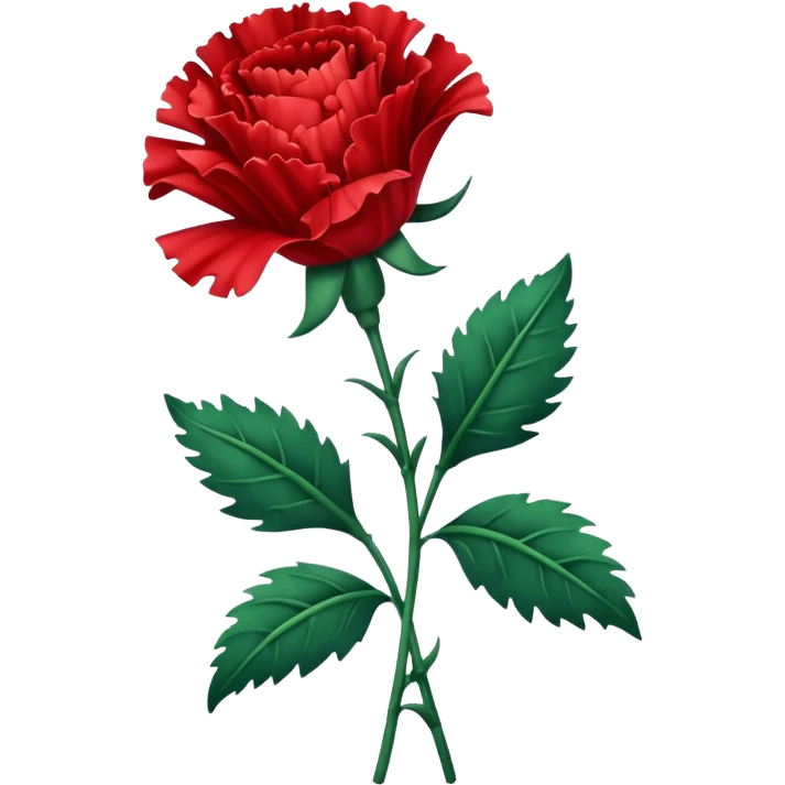 Un clavel rojo  emoji