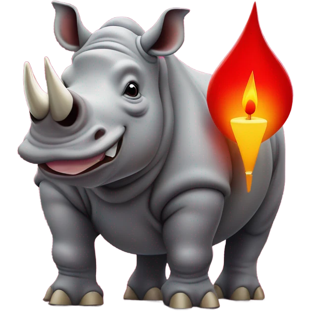 Rhinoman riding crypto red candle emoji