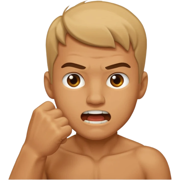 Guy biting his fist emoji