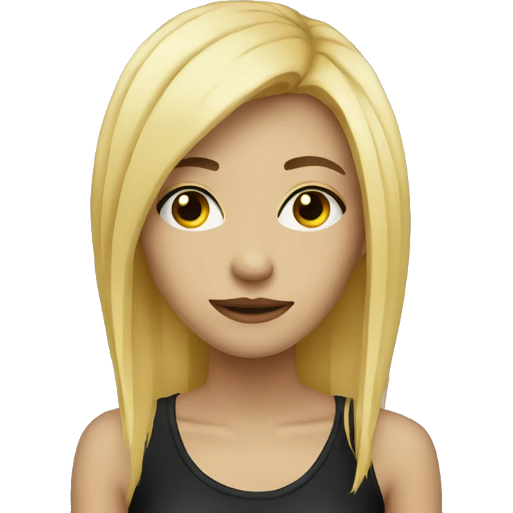 Emo girl blonde emoji