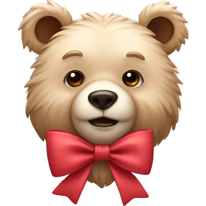 A bear with a bow emoji