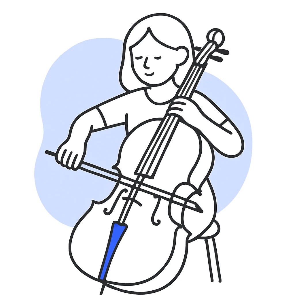 girl playing cello emoji