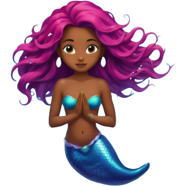 Very sexy topless black girl meremaid emoji