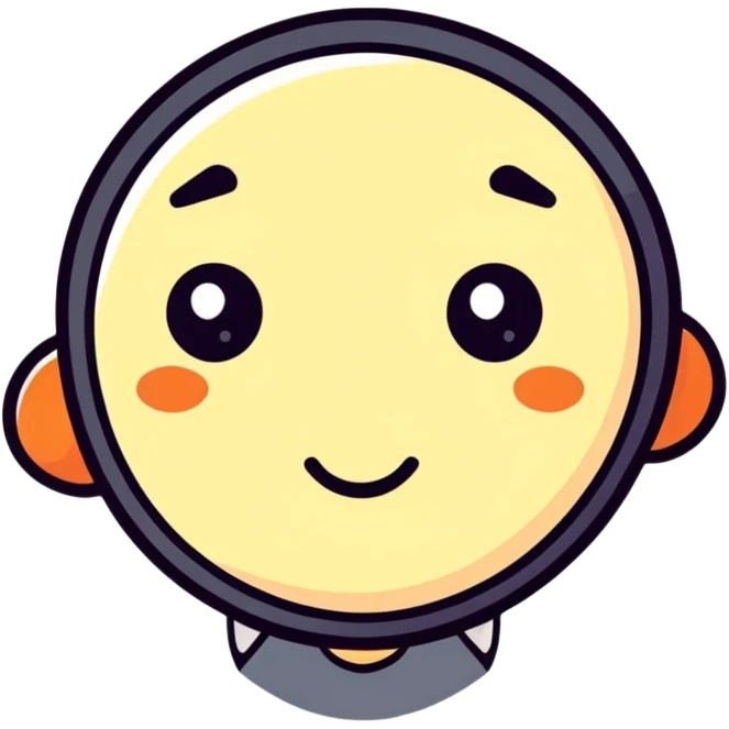 face with suspicious look, cartoonish sticker style emoji
