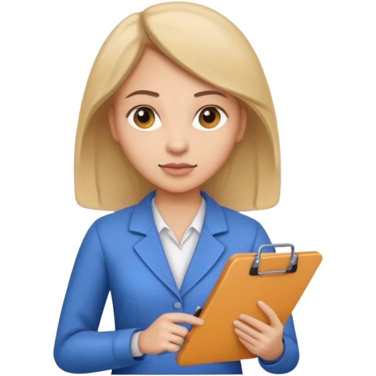 women with clipboard pressed emoji
