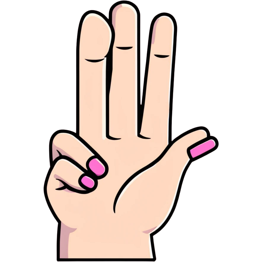 pink middle finger emoji