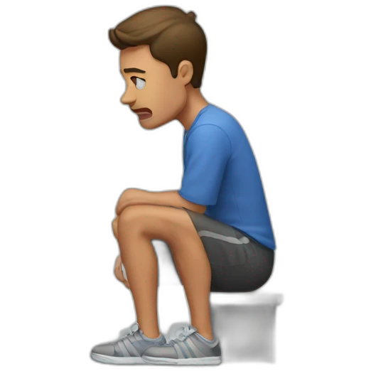 Guy hurting knee emoji