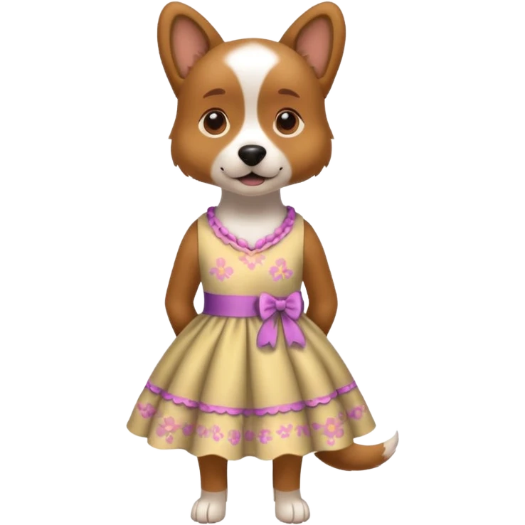 Dog with dress emoji