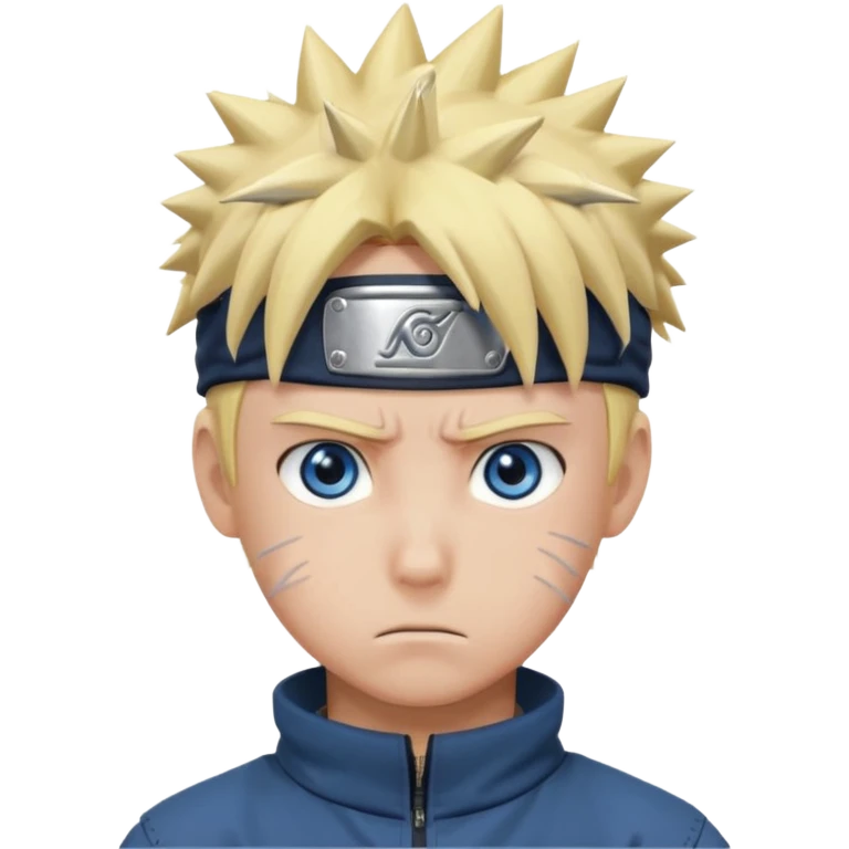 Naruto Anime style boy head emoji
