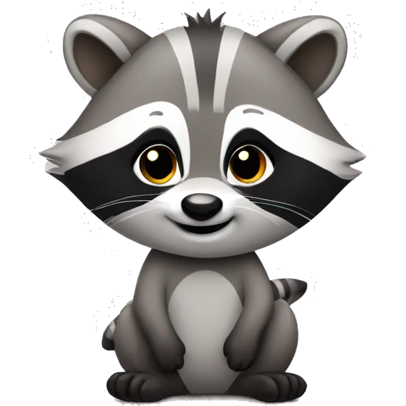 A cute racoon emoji