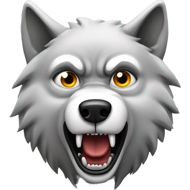 Wolf scared to death  emoji