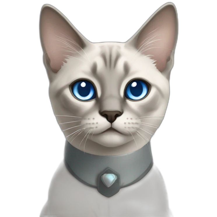 Blue Tabby Point siamese cat tease player emoji