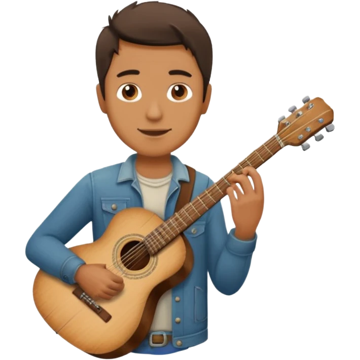 man holding guitar emoji