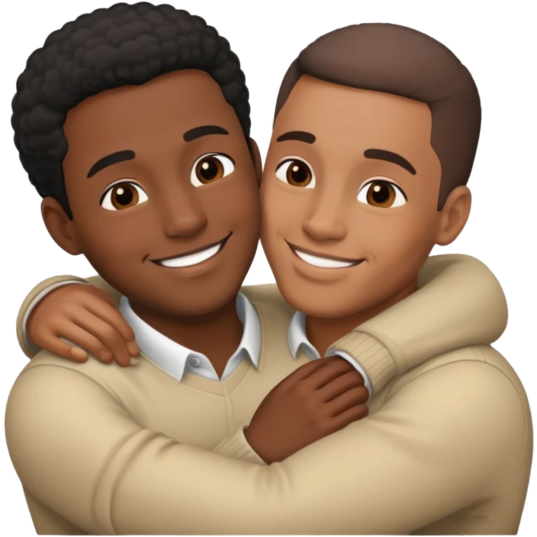 2 black mens romantic love emoji