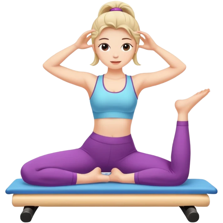 A girly girl doing pilates emoji