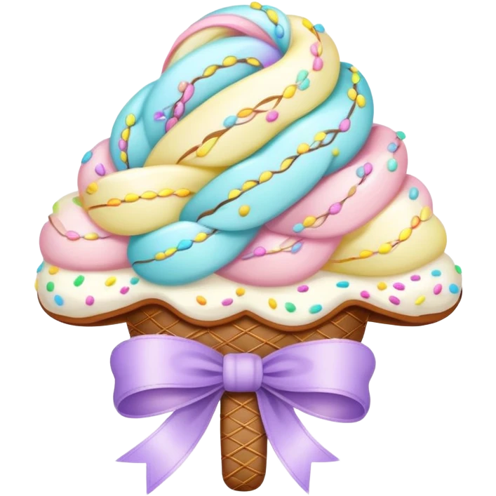 easter whip with decorative pastel colored bows emoji