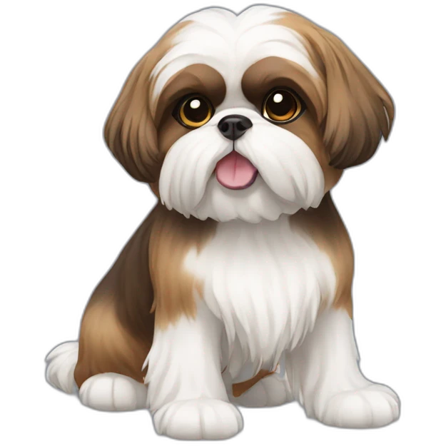Dog American Shih Tzu full-body emoji