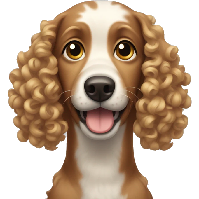 Curly dog emoji