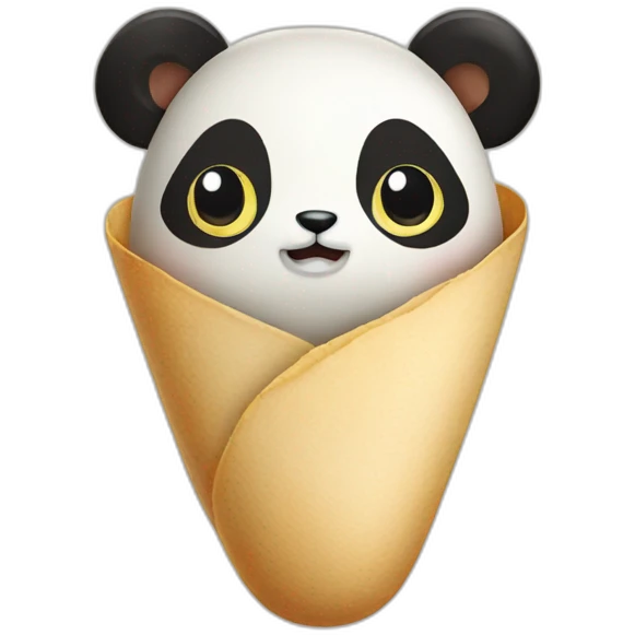 a panda burrito emoji
