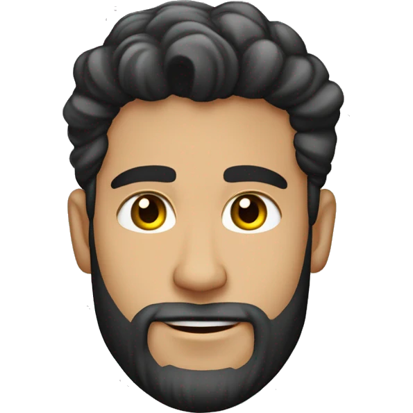 joven de 18, moreno claro, cabello rizado y corto, barba de ancla  emoji