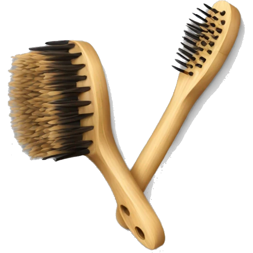 Bamboo hair brush emoji