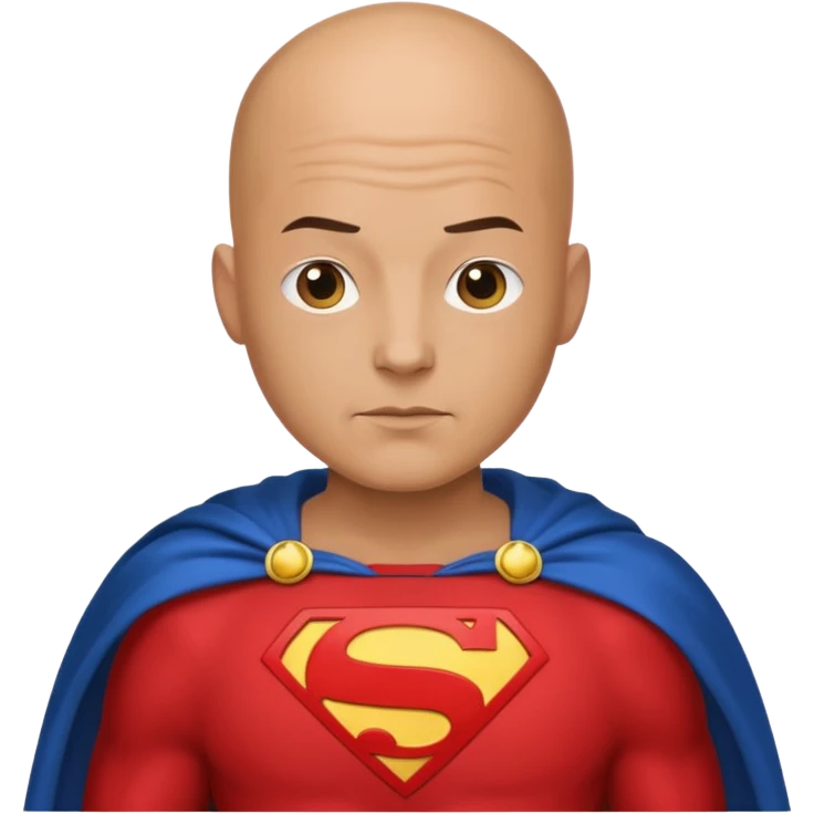 Superhero bald emoji