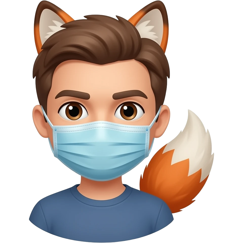 una persona con una mascara de la cara y una cola de zoro emoji