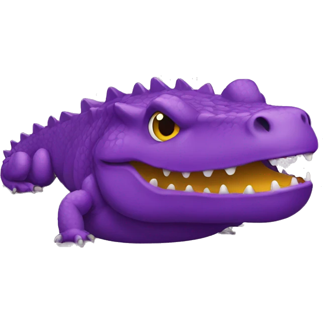 cocodrilo morado angulo picado emoji