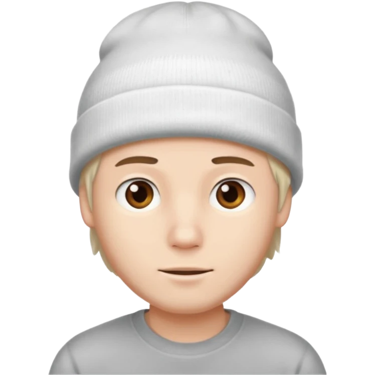 A guy head with white beanie emoji