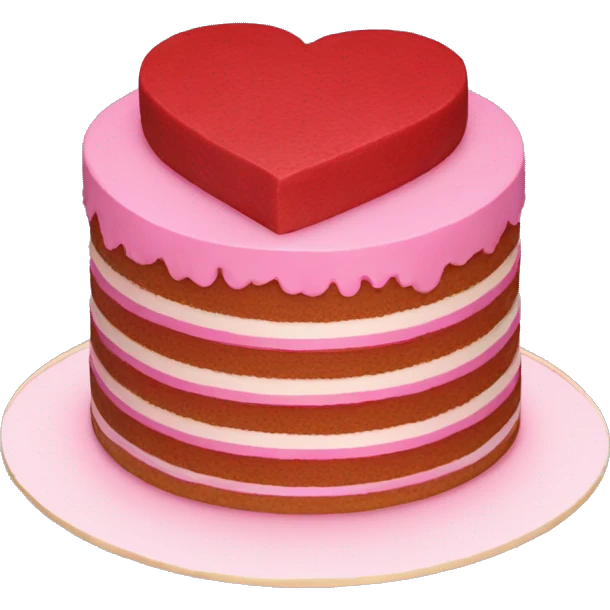 layered valentine’s day cake emoji
