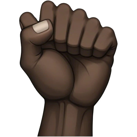 Black power fist emoji