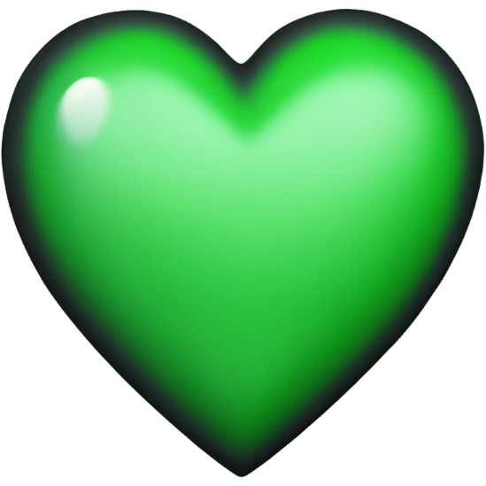 Green and black heart emoji