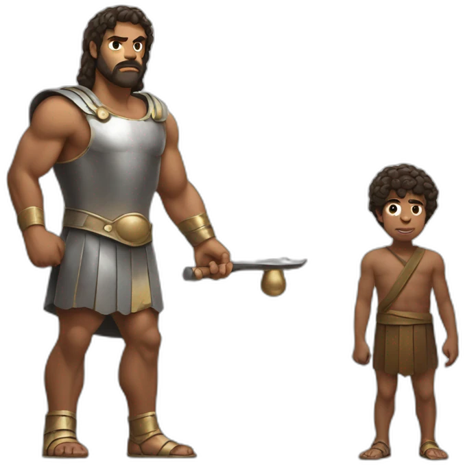 David and goliath emoji