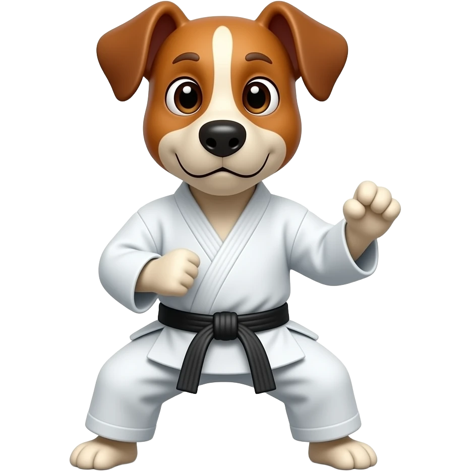 dog doing karate emoji