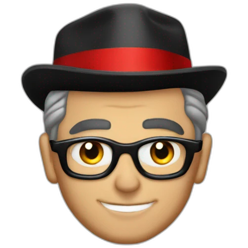 cary grant as james bond wearing red and black emoji