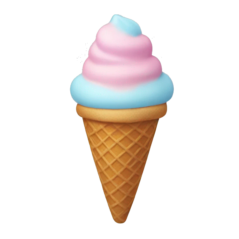 Ice cream cone pastel emoji
