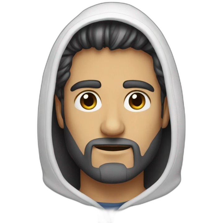 hacker barba capucha emoji